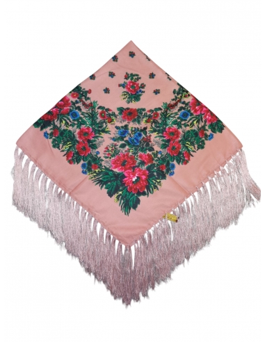 Batic traditional inflorat roz