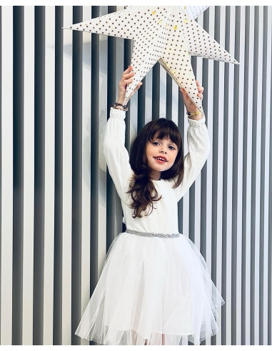 Costume Elegante de Crăciun pentru Fetițe - Rochițe Alba de Poveste 1-8 Ani