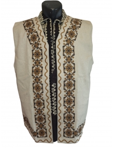 Vesta traditionala bej pentru barbati marimi de la s la 4xl
