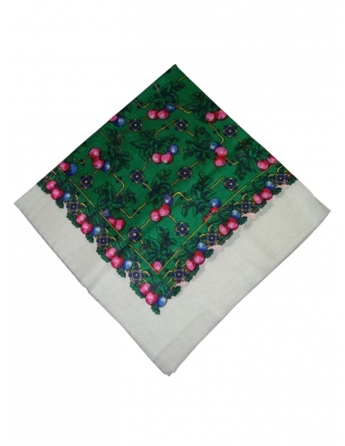 Batic traditional bordo cu florie dimensiuni 75x75cm