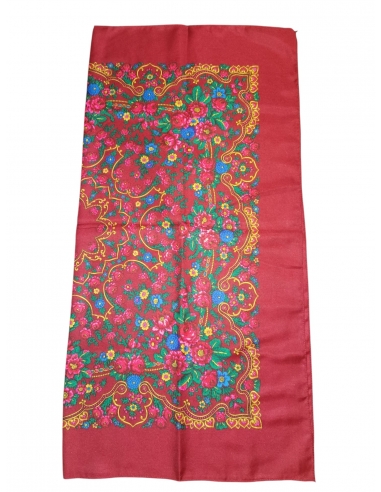 Batic traditional bordo cu florie dimensiuni 75x75cm