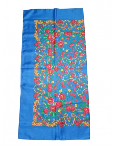 Batic traditional albastru cu flori dimensiuni 75x75cm