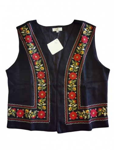 Vesta traditionala pentru femei din  lana amestec, brodata cu motive romanesti, disponiblia in marimi variate de la S la 3XL