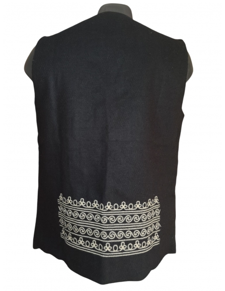 Vesta barbati neagra cu motive traditionale-Model Ion3