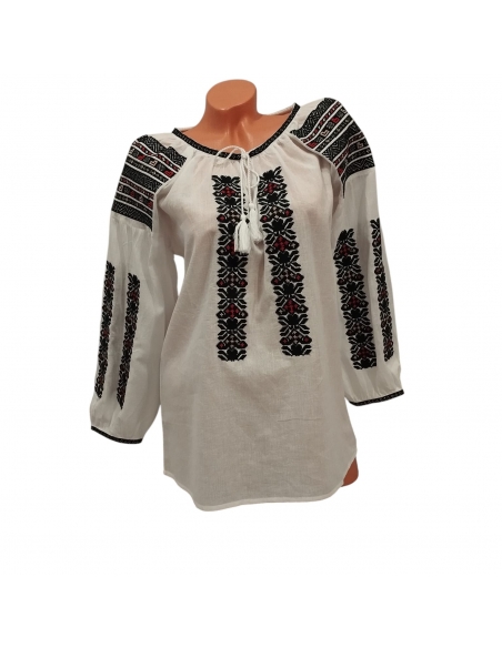 Ie traditionala romaneasca maneca lunga disponibila in stoc in marimi de la S la 3XL