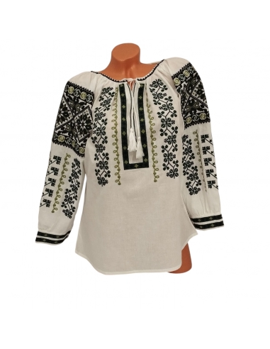 Ie traditionala romaneasca maneca lunga disponibila in stoc in marimi de la S la 3XL