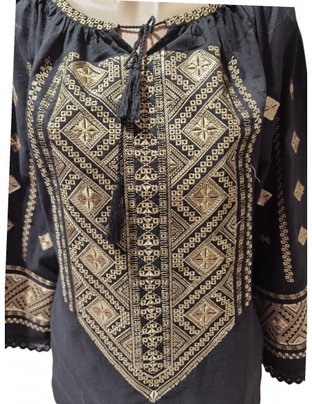 Ie traditionala romaneasca maneca lunga neagra189