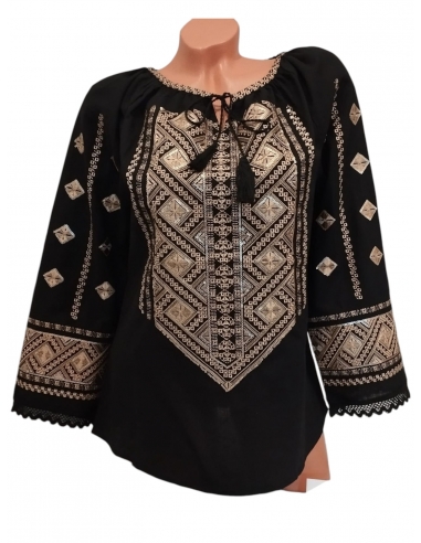 Ie traditionala romaneasca maneca lunga neagra189