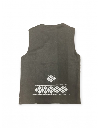Vesta traditionala neagra cu motive geometrice marimi disponibile de la s la 4xl