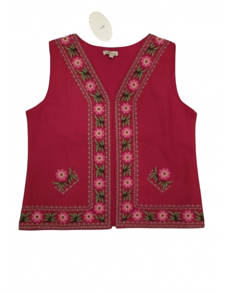Vesta traditionala din amestec lana, brodata cu motive romanesti, disponiblia in marimi variate de la S la 3XL