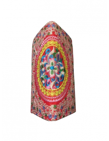 Portofel din material textil brodat mov