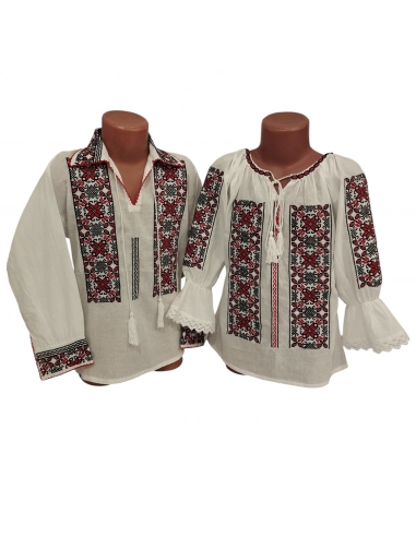 Set Tradițional II Copii – Fete și Băieți, Broderie Manuală, 0-16 Ani