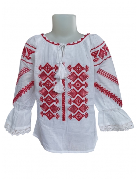 Ie Traditionala Romaneasca cu maneca lunga pentru fetite