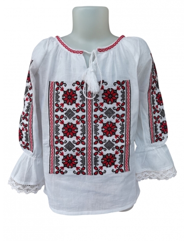 Ie Traditionala Romaneasca cu maneca lunga pentru fetite