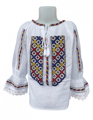 Ie Traditionala Romaneasca cu maneca lunga pentru fetite