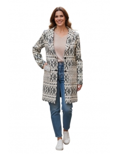 Palton Dama cu motive traditionale Desigual