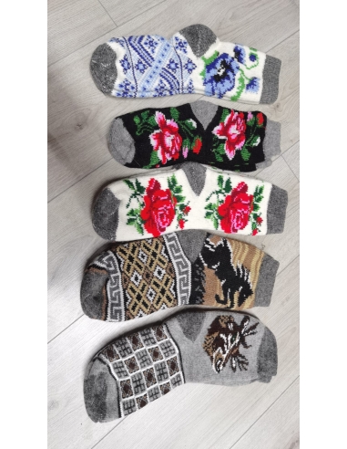 Sosete Calduroase 100% Lana Naturala de Oaie Model ideal pentru opici