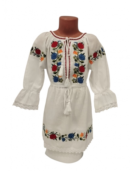 Rochita traditionala fetite brodata – port popular romanesc