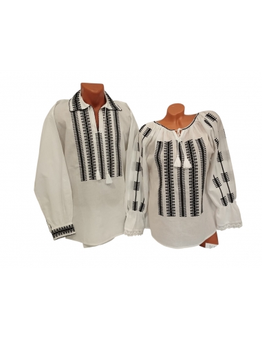 Set traditional dama si barbat zona Sibiului – port popular romanesc