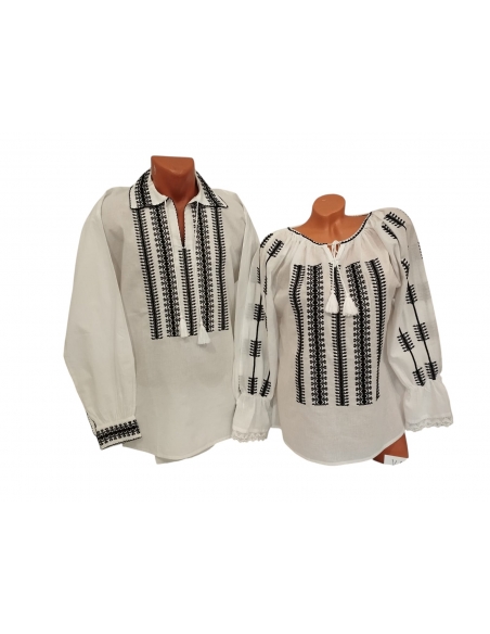 Set traditional dama si barbat zona Sibiului – port popular romanesc