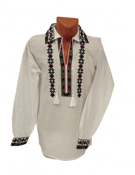Ie traditionala barbati brodata color – port popular romanesc