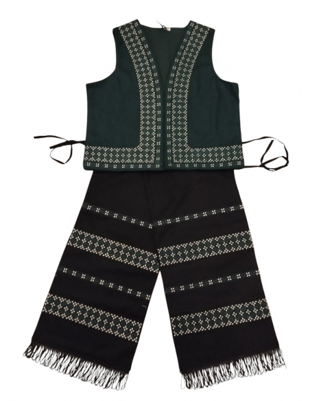 Set Traditional Dama Vesta cu Fote Negre