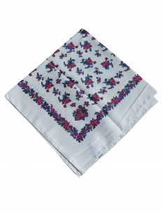 Batic Traditional Bej cu Flori Colorate 80x80 cm Stil...