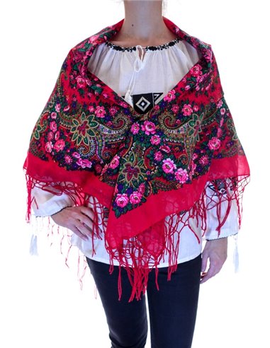 Batic traditional ciucuri rosu2