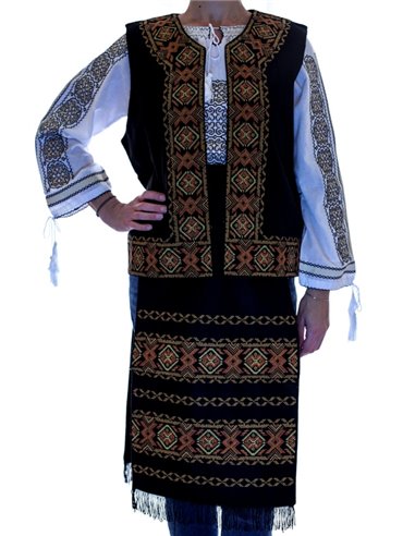 Costum traditional set  cu motive geometrice