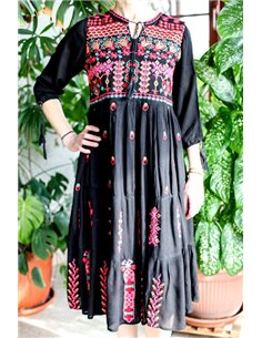 Rochie Traditionala brodata negru Cosmina 15