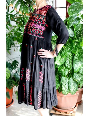 Rochie Traditionala brodata negru Cosmina 15