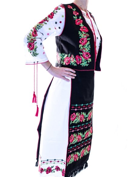 Costum traditional set  cu motive florale